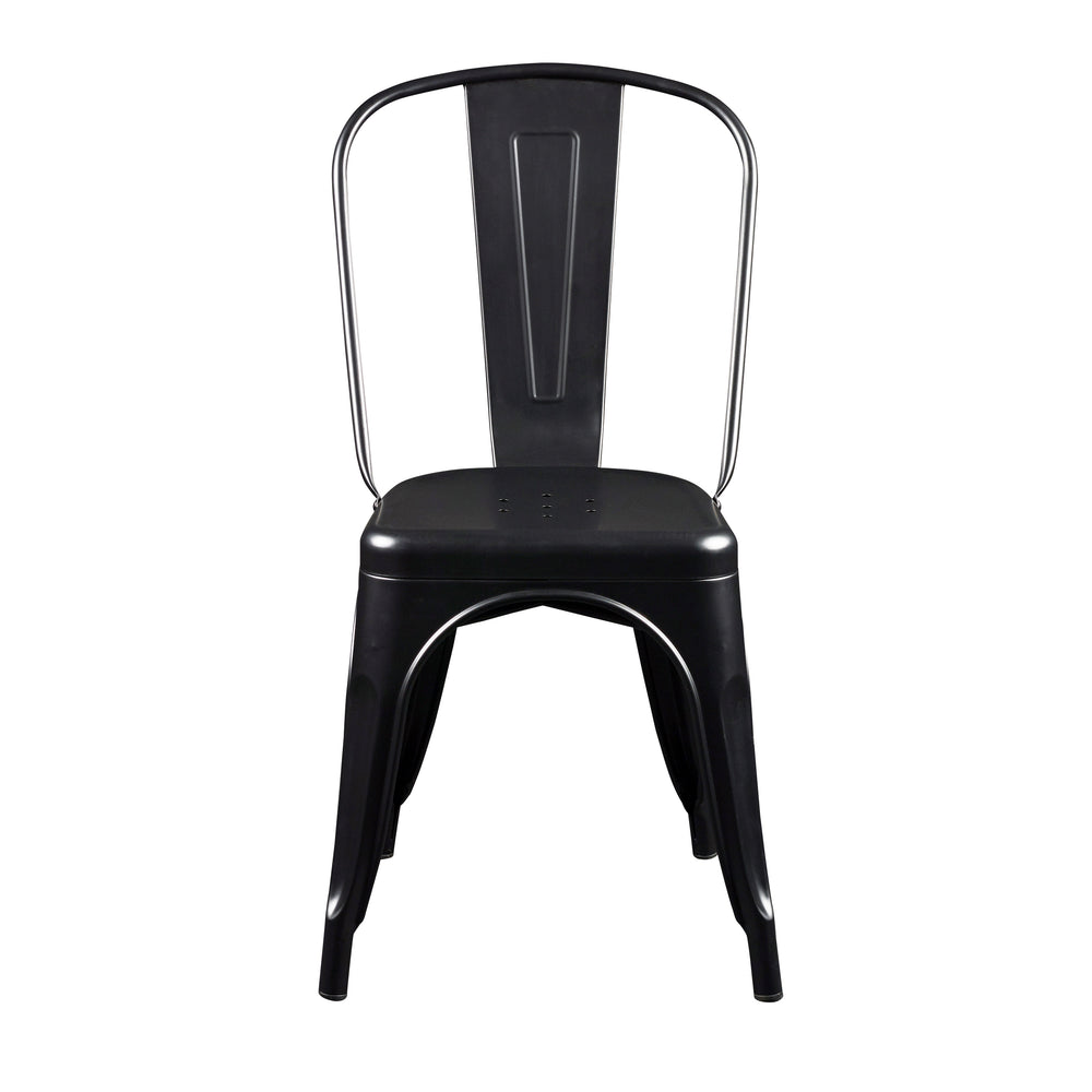 EuroStyle Corsair Stacking Chair Matte Black 94210MTBLK