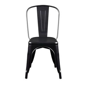 EuroStyle Corsair Stacking Chair Matte Black 94210MTBLK