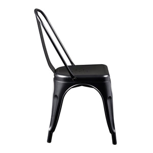 EuroStyle Corsair Stacking Chair Matte Black 94210MTBLK