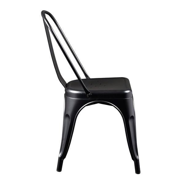 EuroStyle Corsair Stacking Chair Matte Black 94210MTBLK