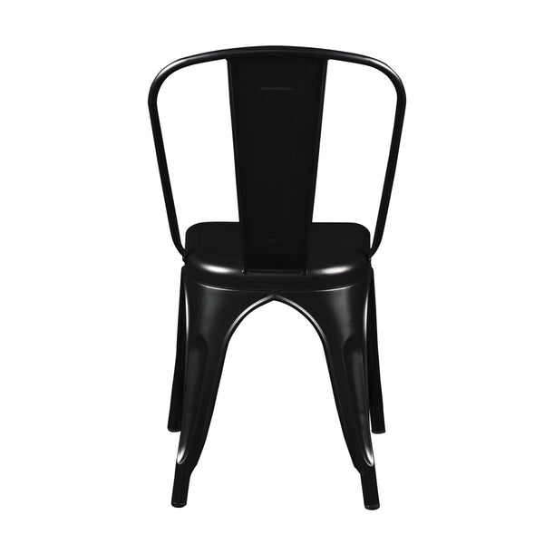 EuroStyle Corsair Stacking Chair Matte Black 94210MTBLK