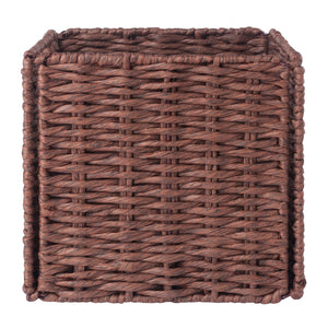 Winsome Wood Tessa 2-piece Foldable Woven Rope Basket Set, Walnut - Stylish Storage For Home Organization & Decor Walnut Paper 94211-winsome-wood