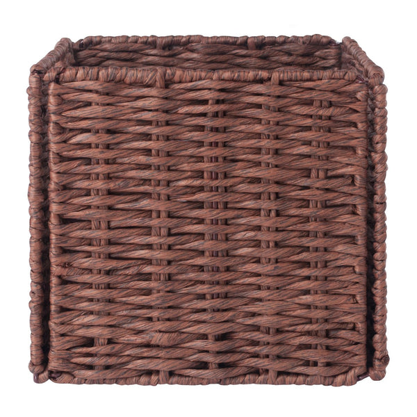 Winsome Wood Tessa 2-piece Foldable Woven Rope Basket Set, Walnut - Stylish Storage For Home Organization & Decor Walnut Paper 94211-winsome-wood