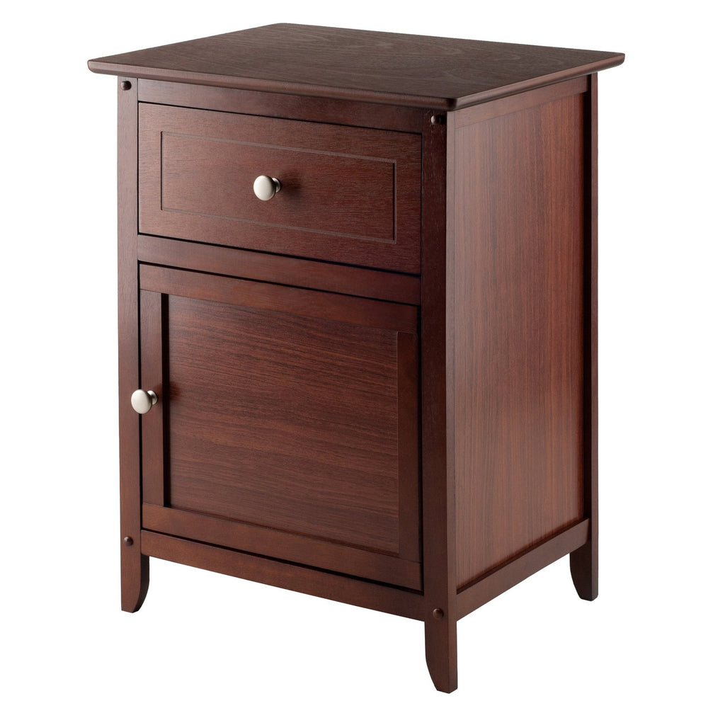Winsome Wood Eugene Accent Table - Elegant Walnut Nightstand With Storage Drawer & Versatile Design For Home Decor Walnut Solid ,Composite Wood 94215-winsome-wood