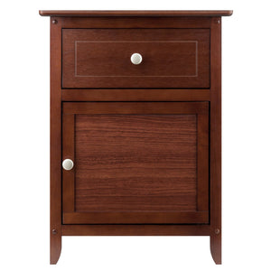 Winsome Wood Eugene Accent Table - Elegant Walnut Nightstand With Storage Drawer & Versatile Design For Home Decor Walnut Solid ,Composite Wood 94215-winsome-wood
