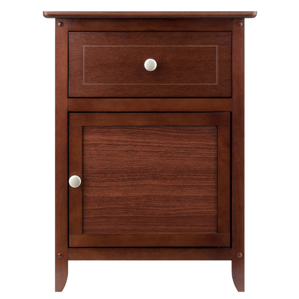 Winsome Wood Eugene Accent Table - Elegant Walnut Nightstand With Storage Drawer & Versatile Design For Home Decor Walnut Solid ,Composite Wood 94215-winsome-wood