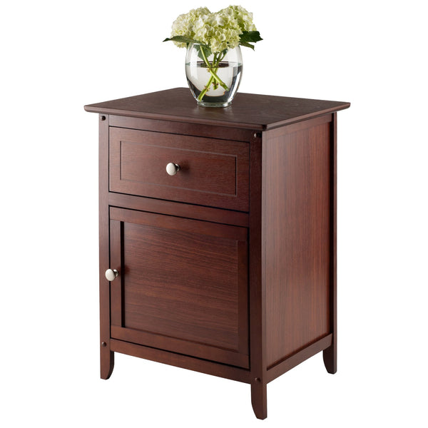 Winsome Wood Eugene Accent Table - Elegant Walnut Nightstand With Storage Drawer & Versatile Design For Home Decor Walnut Solid ,Composite Wood 94215-winsome-wood