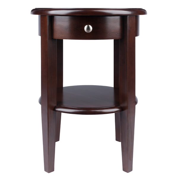 Winsome Wood Concord Round End Table - Compact Walnut Accent Table With Drawer & Shelf For Stylish Storage Solutions Walnut Solid ,Composite Wood 94217-winsome-wood