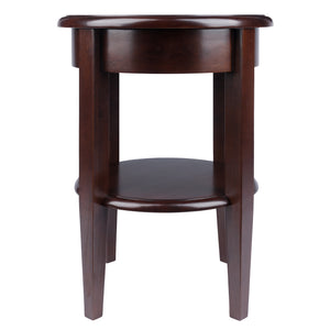 Winsome Wood Concord Round End Table - Compact Walnut Accent Table With Drawer & Shelf For Stylish Storage Solutions Walnut Solid ,Composite Wood 94217-winsome-wood