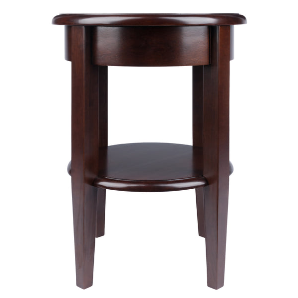 Winsome Wood Concord Round End Table - Compact Walnut Accent Table With Drawer & Shelf For Stylish Storage Solutions Walnut Solid ,Composite Wood 94217-winsome-wood