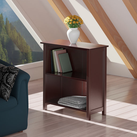 Winsome Wood Milan 3-tier Storage Shelf In Rich Walnut - Stylish Wood Organizer For Home Office & Living Room Walnut Solid ,Composite Wood 94228-winsome-wood