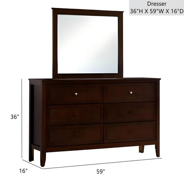 English Elm Daniel Assembled 5-Drawer Chest with English Dovetail Drawers, Metal Hardware & Solid Wood Frame Cappuccino 62 L x 40 W x 19 H B078P400750