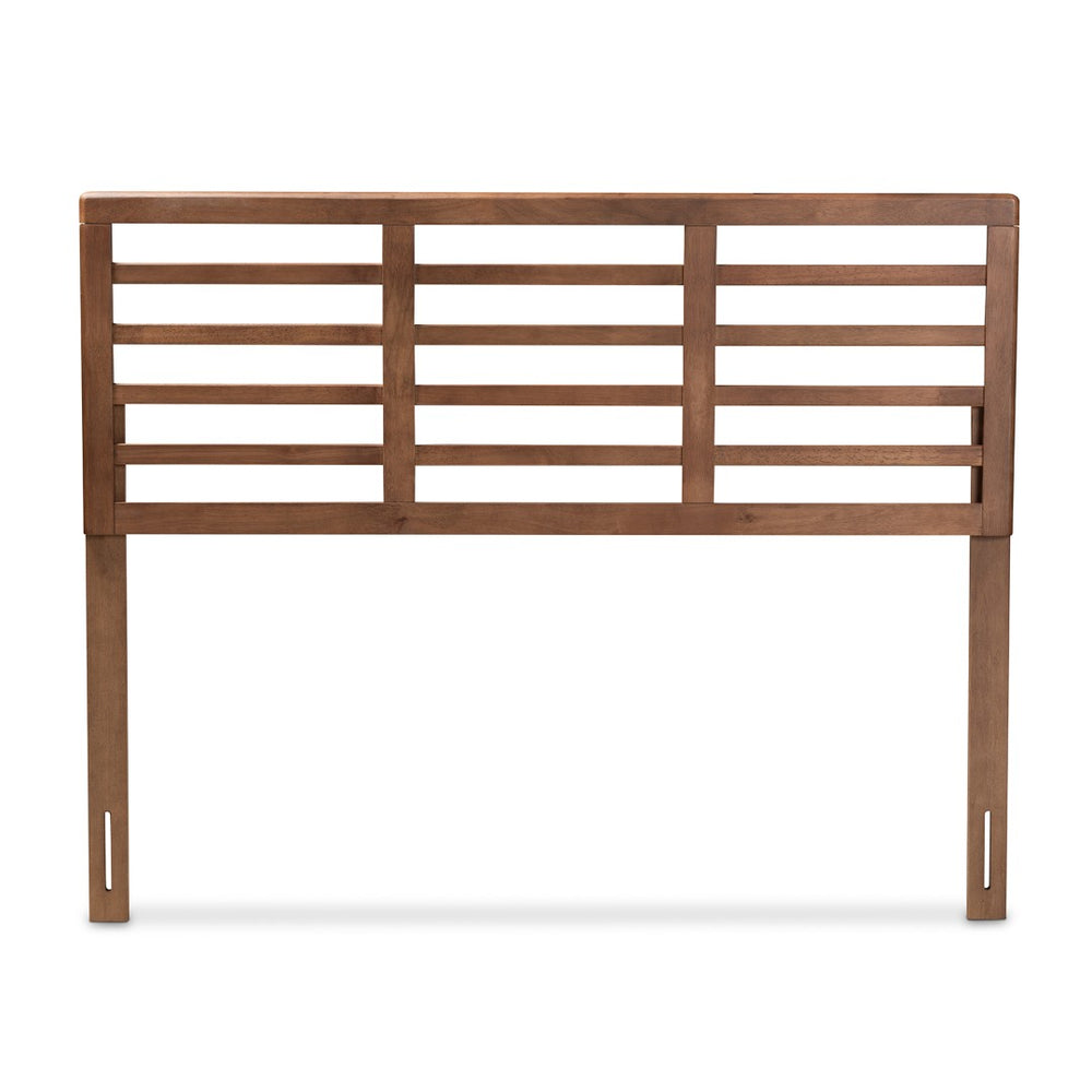 Baxton Studio Baxton Studio Salome Mid-Century Modern Walnut Brown Open Slat Headboard for Cozy Interiors Queen MG97063-Ash Walnut-HB-Queen