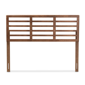 Baxton Studio Baxton Studio Salome Mid-Century Modern Walnut Brown Open Slat Headboard for Cozy Interiors Queen MG97063-Ash Walnut-HB-Queen