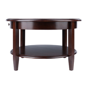 Winsome Wood Concord Round Coffee Table – Classic Walnut Finish, Ample Storage & Stylish Design For Any Décor Walnut Solid ,Composite Wood 94231-winsome-wood