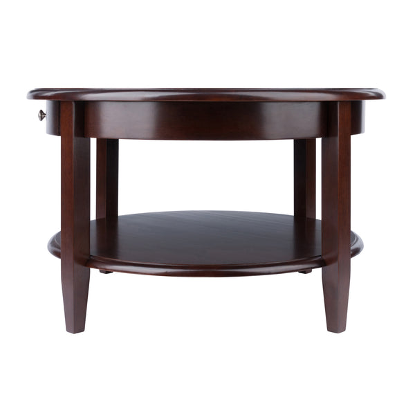 Winsome Wood Concord Round Coffee Table – Classic Walnut Finish, Ample Storage & Stylish Design For Any Décor Walnut Solid ,Composite Wood 94231-winsome-wood
