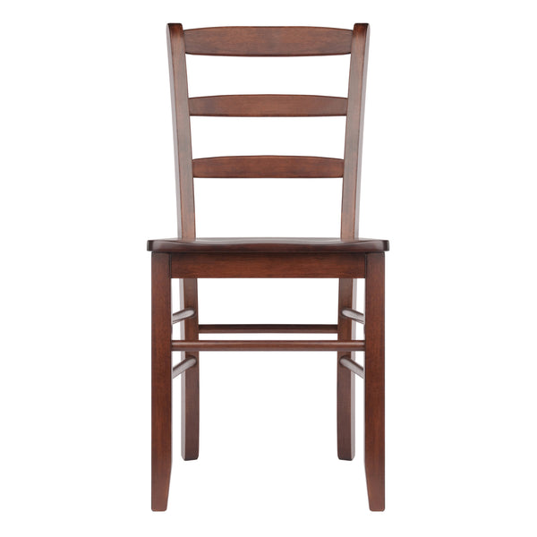 Winsome Wood Benjamin 2-piece Ladder-back Chair Set, Walnut - Stylish Solid Wood Dining Chairs For Any Decor Walnut Solid Wood 94232-winsome-wood