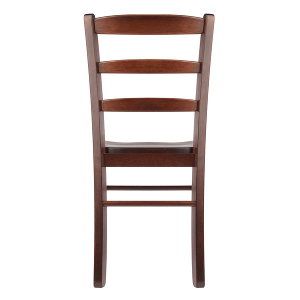 Winsome Wood Benjamin 2-piece Ladder-back Chair Set, Walnut - Stylish Solid Wood Dining Chairs For Any Decor Walnut Solid Wood 94232-winsome-wood