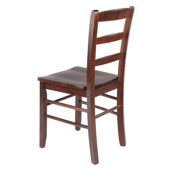 Winsome Wood Benjamin 2-piece Ladder-back Chair Set, Walnut - Stylish Solid Wood Dining Chairs For Any Decor Walnut Solid Wood 94232-winsome-wood