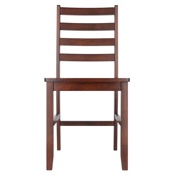 Winsome Wood Hamilton 2-piece Walnut Ladder-back Dining Chair Set - Classic Design For Farmhouse & Modern Decor Walnut Solid Wood 94236-winsome-wood
