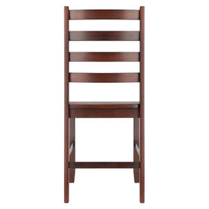 Winsome Wood Hamilton 2-piece Walnut Ladder-back Dining Chair Set - Classic Design For Farmhouse & Modern Decor Walnut Solid Wood 94236-winsome-wood