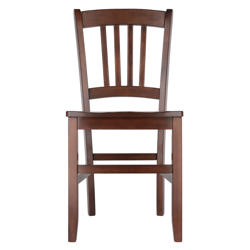Winsome Wood Madison 2-piece Slat-back Chair Set In Walnut Finish – Stylish, Durable Seating For Dining Spaces Walnut Solid Wood 94245-winsome-wood