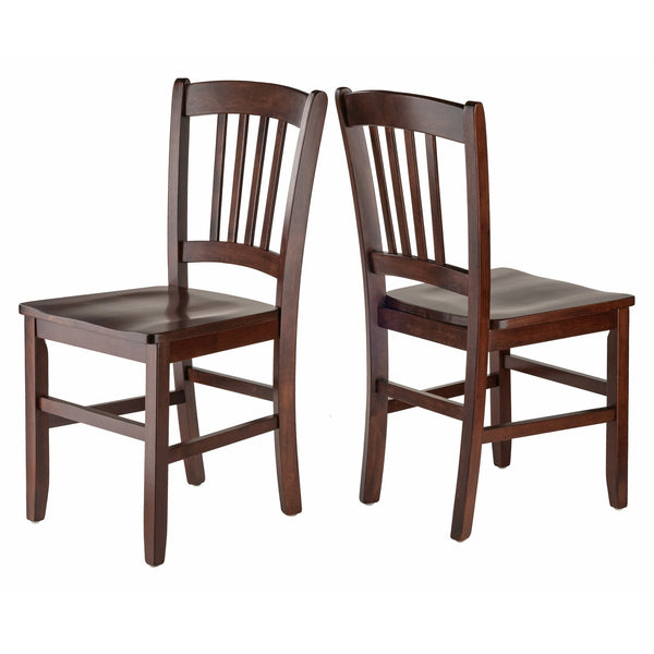 Winsome Wood Madison 2-piece Slat-back Chair Set In Walnut Finish – Stylish, Durable Seating For Dining Spaces Walnut Solid Wood 94245-winsome-wood