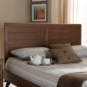 Baxton Studio Baxton Studio Mid-Century Modern Walnut Wood Headboard - Stylish Support for Your Bedroom Retreat Seren Full MG97093-Ash Walnut-HB-Full