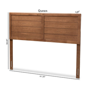Baxton Studio Baxton Studio Mid-Century Modern Walnut Wood Headboard - Stylish Support for Your Bedroom Retreat Seren Full MG97093-Ash Walnut-HB-Full