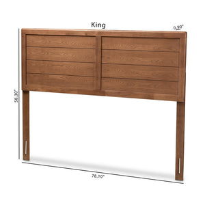 Baxton Studio Baxton Studio Mid-Century Modern Walnut Wood Headboard - Stylish Support for Your Bedroom Retreat Seren Full MG97093-Ash Walnut-HB-Full