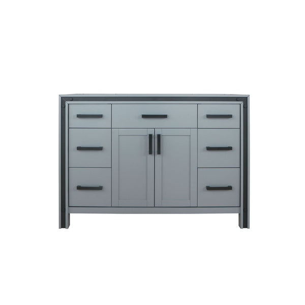 English Elm Dark Grey Bath Vanity – 48" W Solid Wood Design With Soft-Close Drawers & Ample Storage Space B2731P260694
