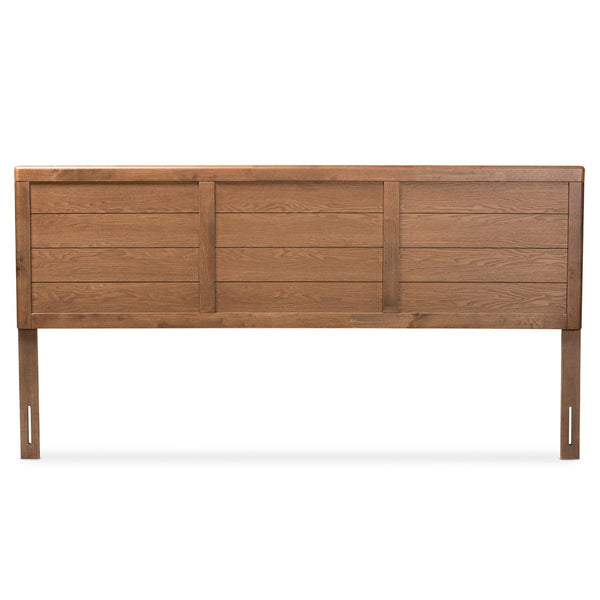 Baxton Studio Baxton Studio Mid-Century Modern Walnut Wood Headboard - Stylish Support for Your Bedroom Retreat Seren King MG97093-Ash Walnut-HB-King