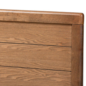 Baxton Studio Baxton Studio Mid-Century Modern Walnut Wood Headboard - Stylish Support for Your Bedroom Retreat Seren King MG97093-Ash Walnut-HB-King
