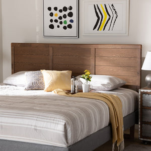 Baxton Studio Baxton Studio Mid-Century Modern Walnut Wood Headboard - Stylish Support for Your Bedroom Retreat Seren King MG97093-Ash Walnut-HB-King