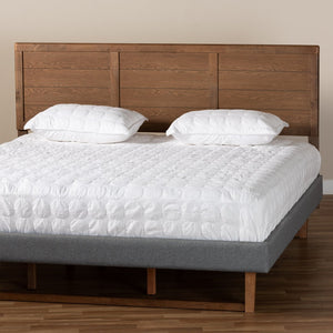 Baxton Studio Baxton Studio Mid-Century Modern Walnut Wood Headboard - Stylish Support for Your Bedroom Retreat Seren King MG97093-Ash Walnut-HB-King