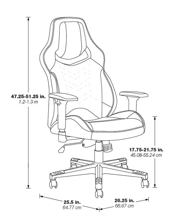 OSP Home Furnishings Eliminator Gaming Chair Red