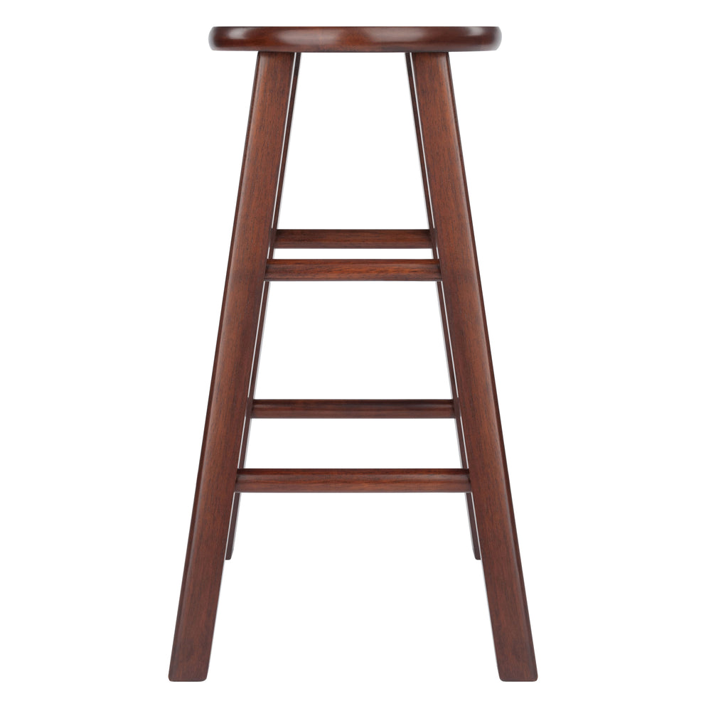 Winsome Wood Element 2-piece Walnut Counter Stool Set - Stylish Solid Wood Design, Perfect For Kitchen Or Nook Walnut Solid Wood 94274-winsome-wood