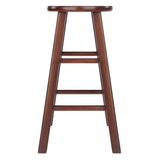 Winsome Wood Element 2-piece Walnut Counter Stool Set - Stylish Solid Wood Design, Perfect For Kitchen Or Nook Walnut Solid Wood 94274-winsome-wood