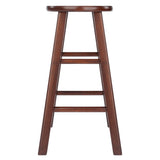 Winsome Wood Element 2-piece Walnut Counter Stool Set - Stylish Solid Wood Design, Perfect For Kitchen Or Nook Walnut Solid Wood 94274-winsome-wood