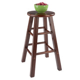 Winsome Wood Element 2-piece Walnut Counter Stool Set - Stylish Solid Wood Design, Perfect For Kitchen Or Nook Walnut Solid Wood 94274-winsome-wood