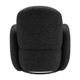 Brody Swivel Lounge Chair in Black Fabric with Black Swivel Base 94280-BLK EuroStyle