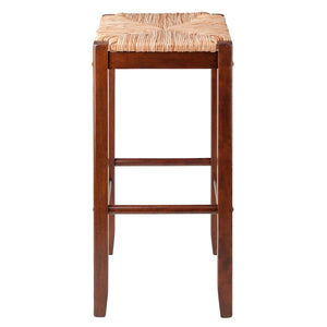 Winsome Wood Kaden 2-piece Bar Stool Set With Rush Seat - Classic Walnut Finish, Sturdy Design, Perfect For Dining Walnut Solid Wood ,Natural Sea Grass 94280-winsome-wood