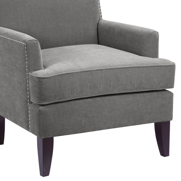 JLA Home Madison Park - Track Arm Club Chair with Nailhead Trim, Removable High‑Density Cushion, Solid Wood Legs — Versatile Accent Seating for Modern Living Rooms and Reading Nooks FPF18-0160