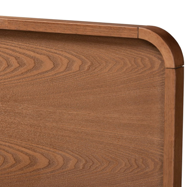 Baxton Studio Baxton Studio Modern Transitional Ash Walnut Platform Bed with 4-Drawer Storage for Organized Living Vita King Vita-Ash Walnut-King