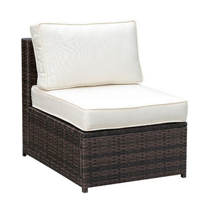 English Elm Aluminum Wicker Outdoor Patio Chair with Cushioned Seat Resort Style Seating B056P417097