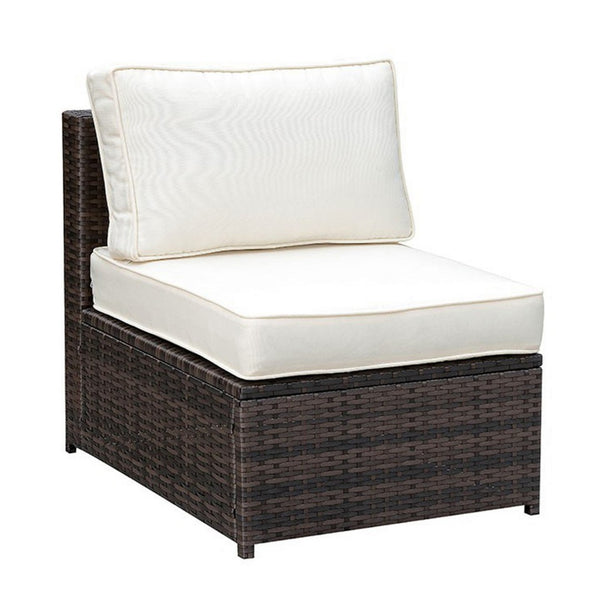 English Elm Aluminum Wicker Outdoor Patio Chair with Cushioned Seat Resort Style Seating B056P417097