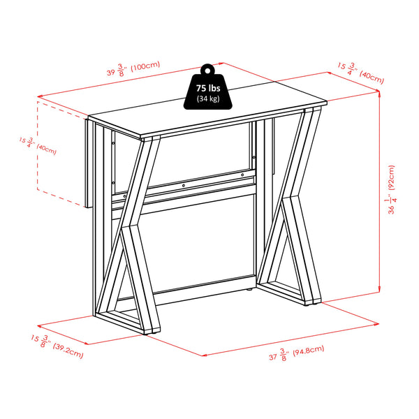 Winsome Wood Harrington 3-piece Drop Leaf High Table Set With Elegant Black Cushioned Stools In Walnut Finish Walnut Solid Wood 94302-winsome-wood