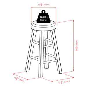 Winsome Wood Harrington 3-piece Drop Leaf High Table Set With Elegant Black Cushioned Stools In Walnut Finish Walnut Solid Wood 94302-winsome-wood