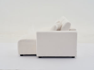 English Elm Jessica Lamb Wool Right-Facing Sectional Sofa With Chaise - Plush Comfort For Stylish Living Spaces B102S00072