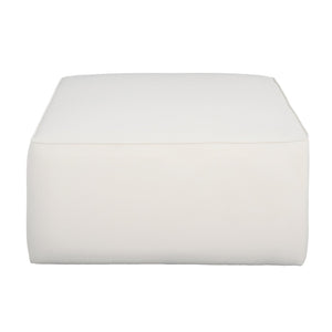English Elm Upholstered Corduroy Square Ottoman with Pocket Coil Support for Living Room Use N757P180768A